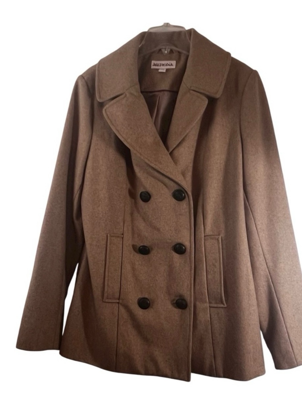 Merona Brown Double-Breasted Pea Coat